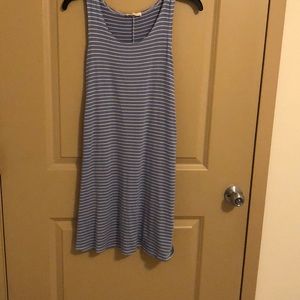 Blue and white striped Cotton dress